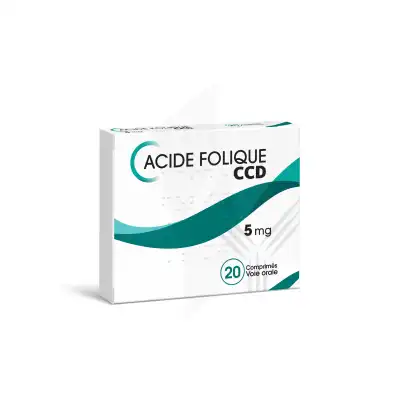 Acide Folique Ccd 5 Mg Comprimés Plq/20 à Paray-le-Monial