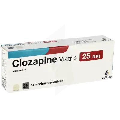 Clozapine Viatris 25 Mg, Comprimé Sécable à Clermont-Ferrand