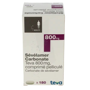 Sevelamer Carbonate Teva 800 Mg, Comprimé Pelliculé