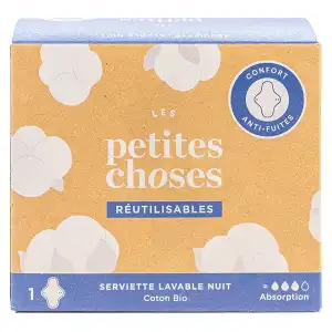 Les Petites Choses Serviette Périodique Lavable Nuit Coton Bio à RUMILLY