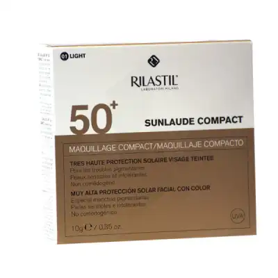 RILASTIL SUNLAUDE COMPACT SPF50+ Crème light Boîtier/10g
