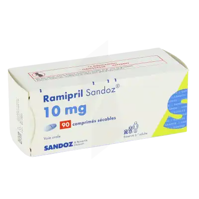 Ramipril Sandoz 10 Mg, Comprimé Sécable à Sèvres