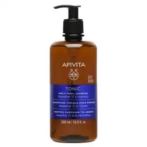 Apivita - HOLISTIC HAIR CARE Shampoing Tonique pour Hommes avec Hippophae TC & Romarin Ecopack 500ml