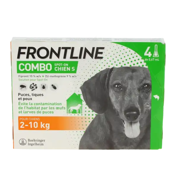 Frontline Combo 67,00 Mg / 60,30 Mg Solution Pour Spot-on Pour Chien S, Solution Pour Spot-on