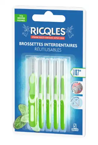 Ricqlès Brossettes Interdentaires Réutilisables 0,7mm B/5