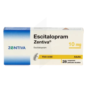 Escitalopram Zentiva 10 Mg, Comprimé Pelliculé Sécable
