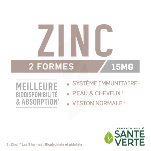 Santé Verte Zinc 15 Mg Gélules B/60