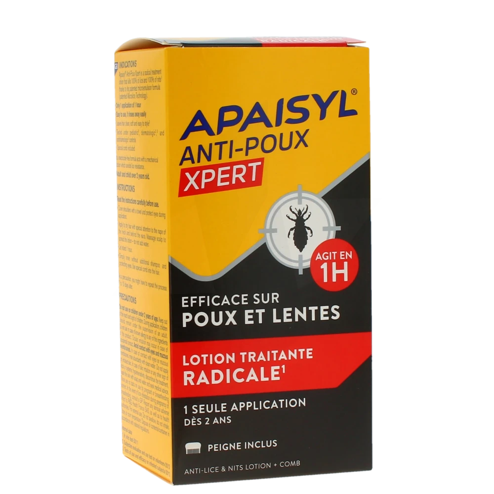 Apaisyl Xpert Lotion Traitante Poux Lentes 100 Ml