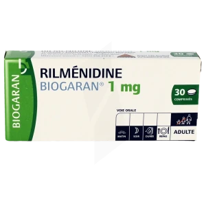 Rilmenidine Biogaran 1 Mg, Comprimé