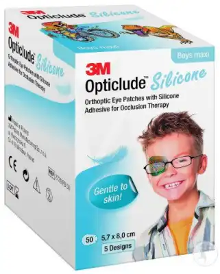 Opticlude Design Boy Pansement Orthoptique Silicone Maxi 5,7x8cm à Saint Priest