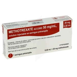 Methotrexate Accord 50 Mg/ml, Solution Injectable En Seringue Préremplie