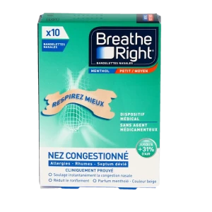 Breathe Right Bdlette Nasale Menthe Medium B/10