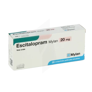Escitalopram Viatris 20 Mg, Comprimé Pelliculé Sécable