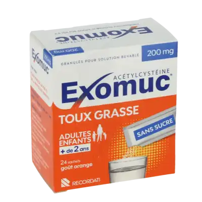 EXOMUC 200 mg, granulés pour solution buvable en sachet