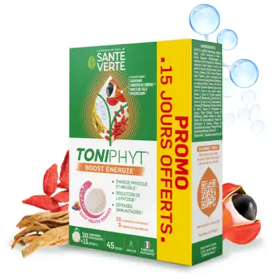 Santé Verte Toniphyt Boost Comprimés Effervescents Fruits Rouges B/45 à Saint-Bonnet-de-Mure