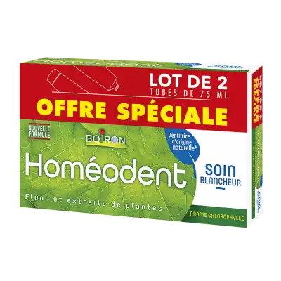 Boiron Homéodent Soin Blancheur Dentifrice 2t/75ml à PARIS