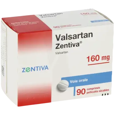 VALSARTAN ZENTIVA 160 mg, comprimé pelliculé sécable