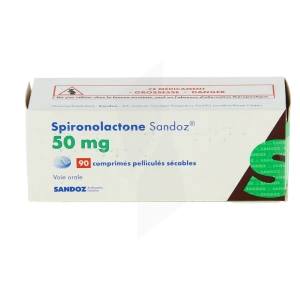 Spironolactone Sandoz 50 Mg, Comprimé Pelliculé Sécable