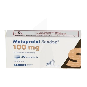 Metoprolol Sandoz 100 Mg, Comprimé