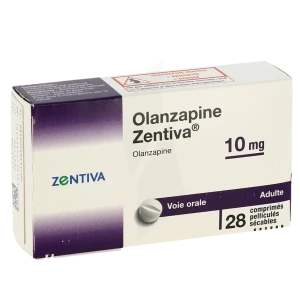 Olanzapine Zentiva 10 Mg, Comprimé Pelliculé Sécable
