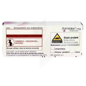 Arimidex 1 Mg, Comprimé Pelliculé