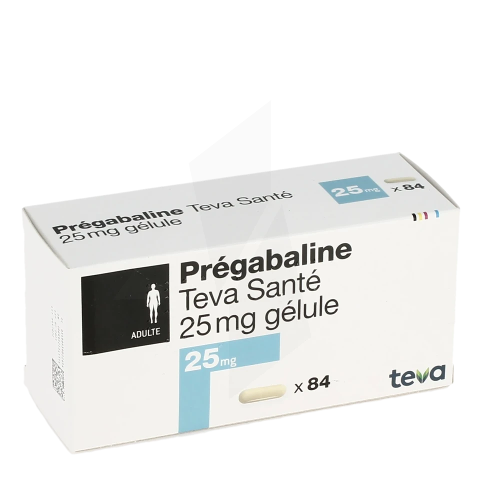 Pregabaline Teva Sante 25 Mg, Gélule