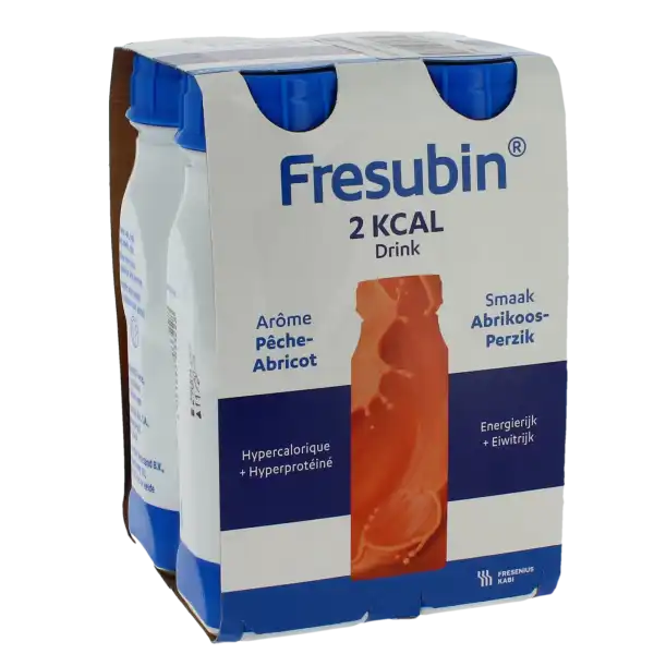 Fresubin 2 Kcal Drink Nutriment Pêche Abricot 4bouteilles/200ml