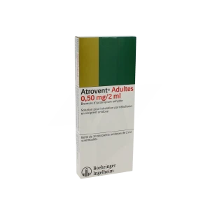 Atrovent Adultes 0,5 Mg/2 Ml, Solution Pour Inhalation Par Nébuliseur En Récipient Unidose