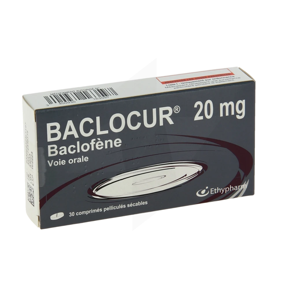 Baclocur 20 Mg, Comprimé Pelliculé Sécable