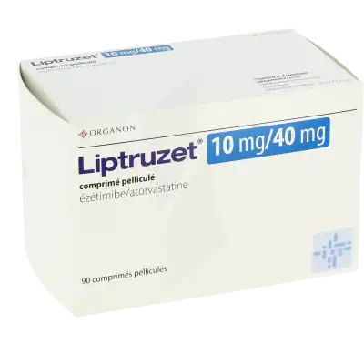 Liptruzet 10 Mg/40 Mg, Comprimé Pelliculé à Ris-Orangis