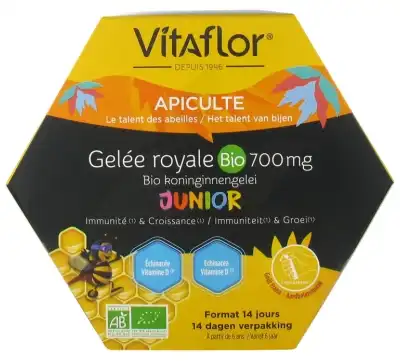 Vitaflor Apiculte GelÉe Royale Bio 700 Mg S Buv Junior+ 14unicadoses à Paris