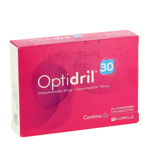 Optidril 30 Microgrammes/150 Microgrammes, Comprimé Pelliculé