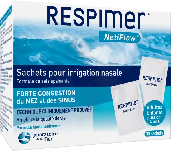 Respimer® Netiflow® Sachets De Sels Minéraux Pour Irrigation Nasale 30 Sachets/4g