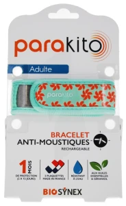 Parakito Fun Bracelet Rechargeable Anti-moustique Adulte Etoiles B/2