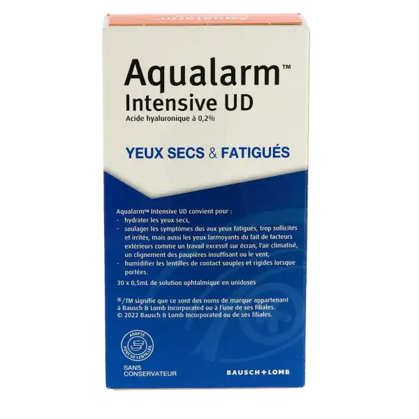 Aqualarm Intensive Ud Solution Ophtalmique 30 Unidoses/0,5ml