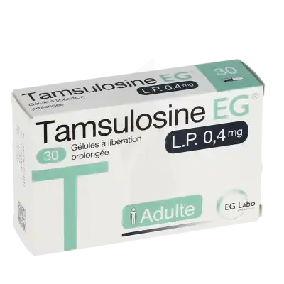 Tamsulosine Eg L.p. 0,4 Mg, Gélule à Libération Prolongée à PEYNIER
