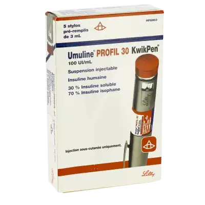 Umuline Profil 30 Kwikpen 100 Ui/ml, Suspension Injectable à DIJON
