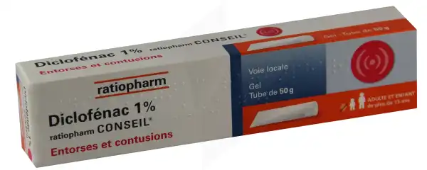 Diclofenac Ratiopharm Conseil 1 %, Gel