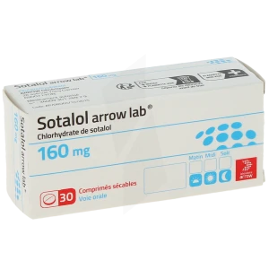 Sotalol Arrow Lab 160 Mg, Comprimé Sécable