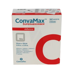 Convamax Superabsorber 10x10cm Adhésif B/10