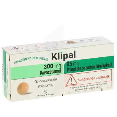 KLIPAL 300 mg/25 mg, comprimé