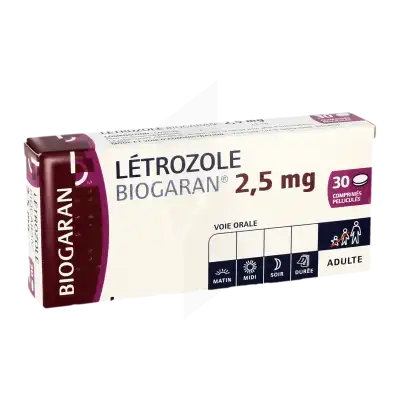 LETROZOLE BIOGARAN 2,5 mg, comprimé peliculé