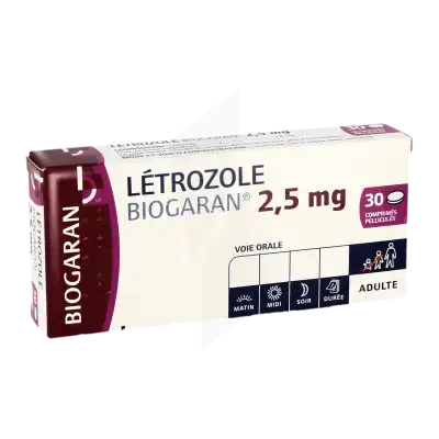 Letrozole Biogaran 2,5 Mg, Comprimé Peliculé à CANALS