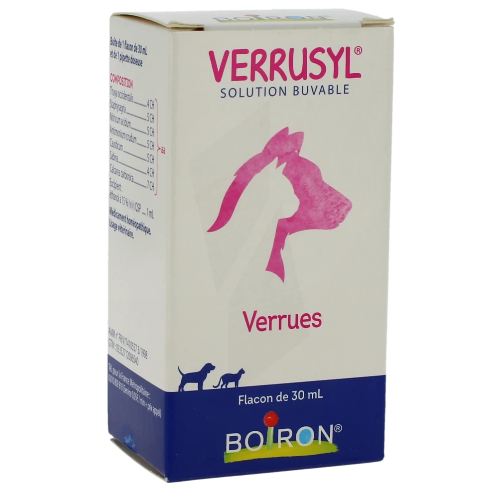 Boiron Verrusyl Solution Buvable Chien Chat Fl/30ml