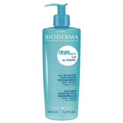 Bioderma Abcderm Lait De Toilette Bébé Nettoyant Sans Rinçage 500ml à UGINE
