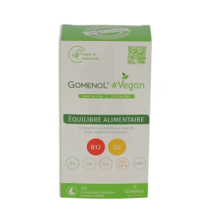 Gomenol Equilibre Alimentaire Supplémentation Pour Vegan Comprimés B/60