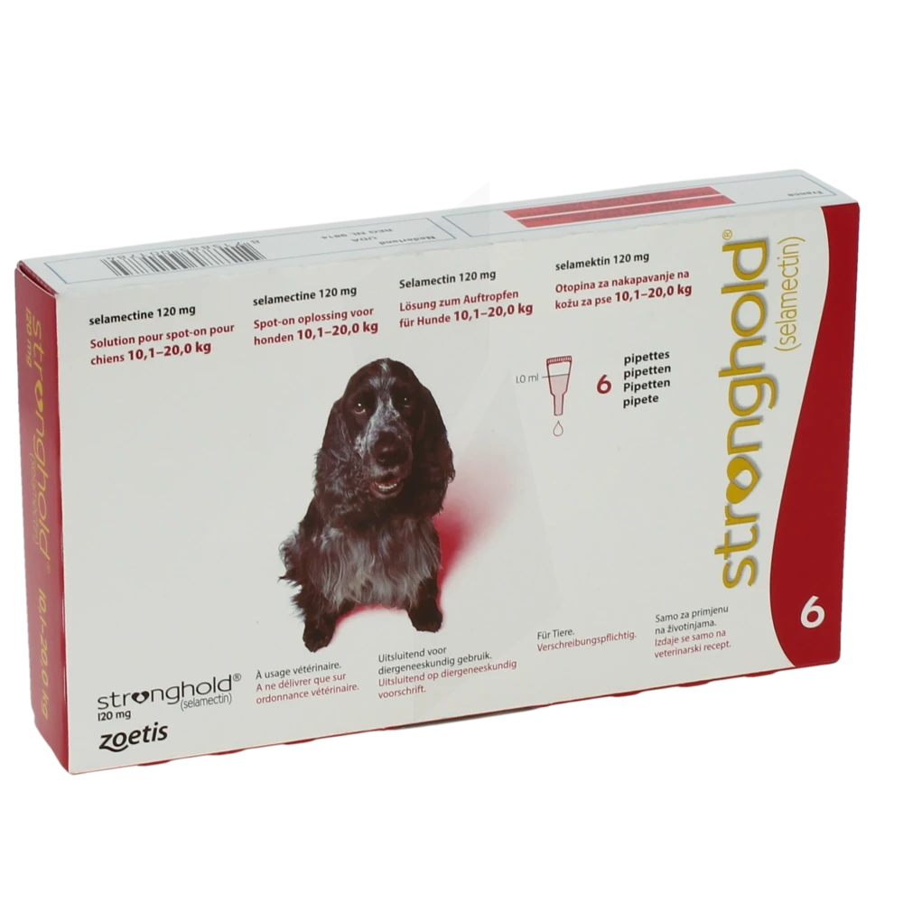 Stronghold 120 Mg Solution Pour Spot-on Pour Chiens 10,1 - 20 Kg, Solution Pour Spot-on