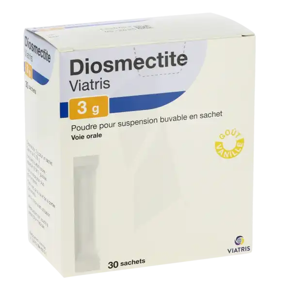 Diosmectite Viatris 3 G, Poudre Pour Suspension Buvable En Sachet