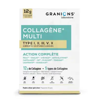 Granions Collagene Multi Poudre 20 Jours Pot/260g à LA-RIVIERE-DE-CORPS