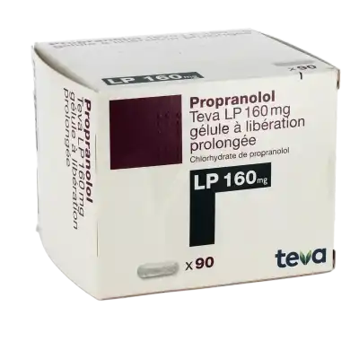 Propranolol Teva L P 160 Mg, Gélule à Libération Prolongée à Dreux